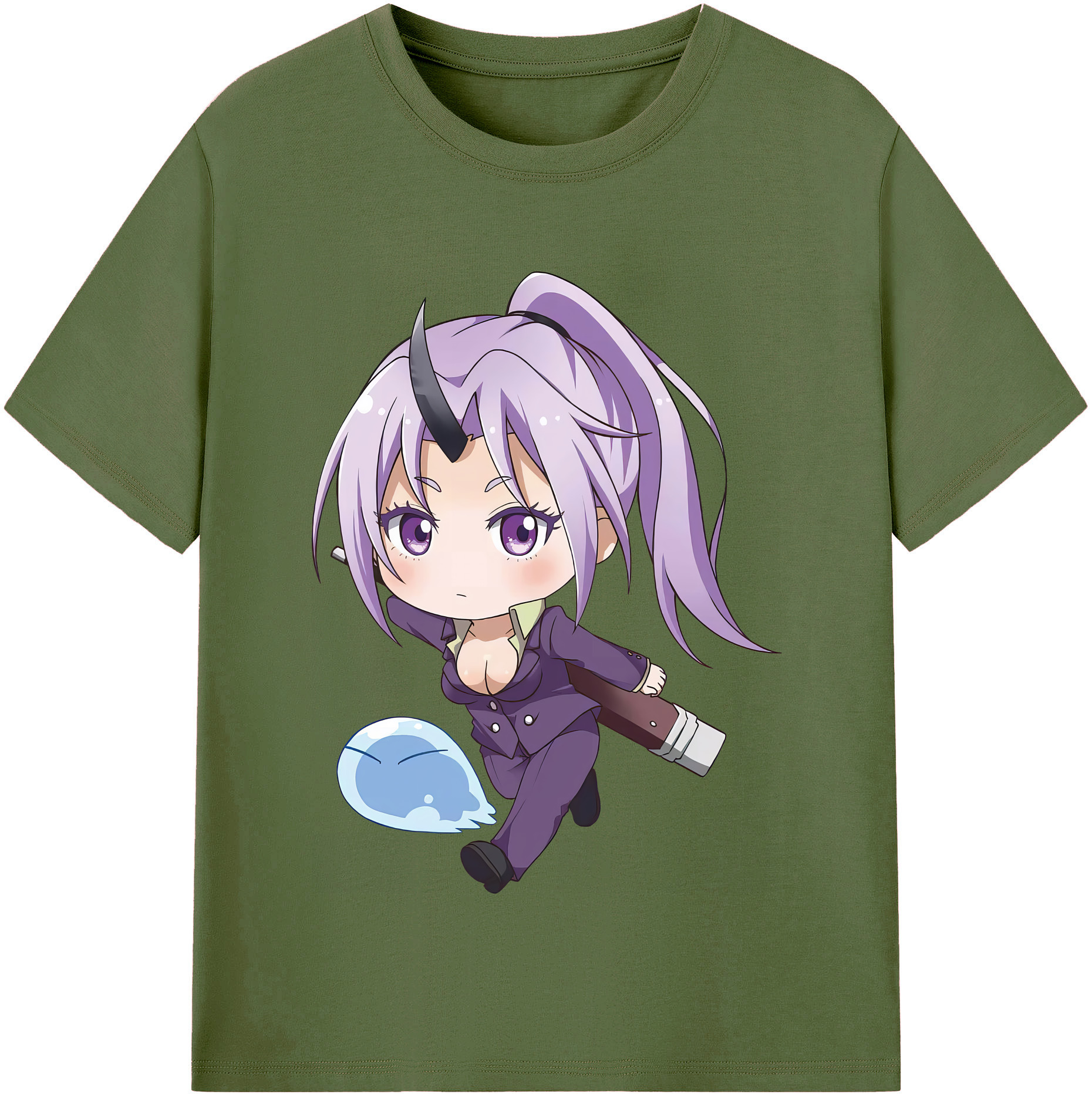 （画像用） 転スラ Regarding Reincarnated to Slime 綿100％半袖Tシャツ（フロントプリント）